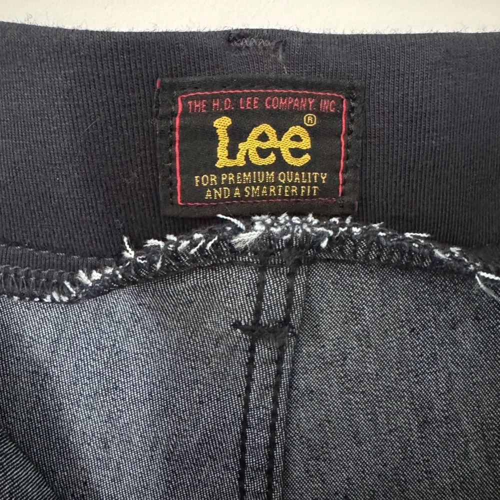 Lee Denim Short Mid Rise Women 8 Indigo Comfort Waistband